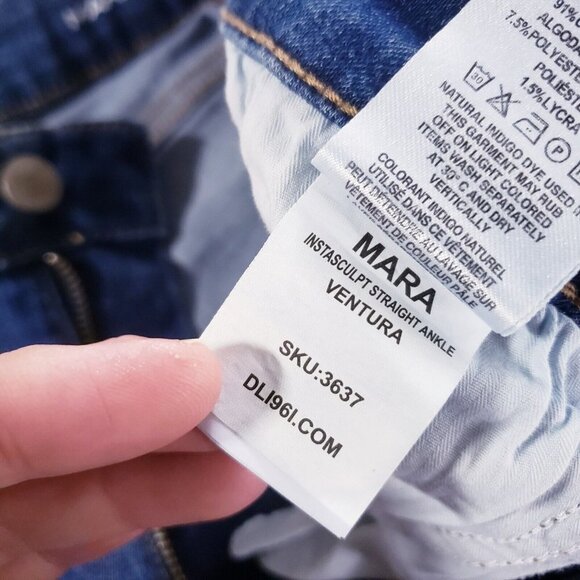 DL1961  Mara Instasculpt Straight Ankle Stretch Ventura Wash Denim Jeans Size 31 - Picture 9 of 9